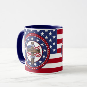 Mug 250e anniversaire de l'Amérique avec croix robuste