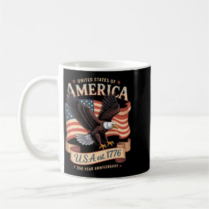 Mug 250e anniversaire des États-Unis 4 juillet américa