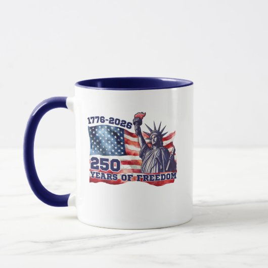 Mug 250e anniversaire du drapeau américain Liberté Lib (Gauche)