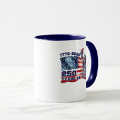 Mug 250e anniversaire du drapeau américain Liberté Lib (Devant droit)