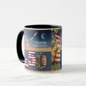 Mug 250e anniversaire États-Unis, Drapeau américain /  (Devant gauche)