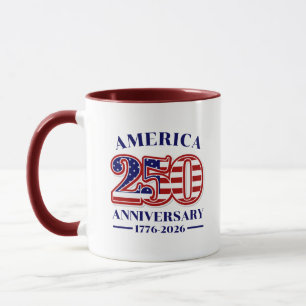 Mug 250e anniversaire USA patriotique 1776–2026