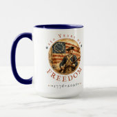 Mug 250th Anniversary Revolutionary Soldier Freedom (Gauche)