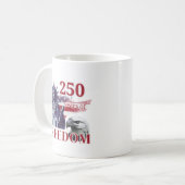 Mug 250th Anniversary USA Flag Liberty Eagle Freedom (Devant gauche)