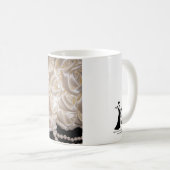 Mug 2586-Roses avec anneaux Mariages, Pearl (Devant droit)