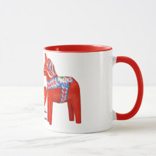 Mug 25 ans ensemble de coutume de Suédois de cheval