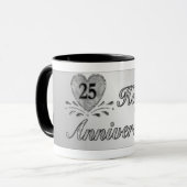Mug 25e anniversaire - Argent (Devant gauche)