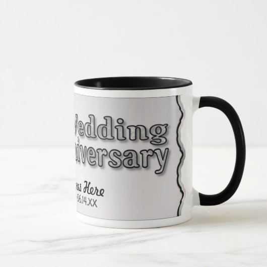 Mug 25e anniversaire - Argent - Personnaliser (Droite)