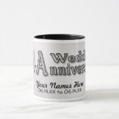 Mug 25e anniversaire - Argent - Personnaliser (Centre)