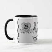 Mug 25e anniversaire - Argent - Personnaliser (Gauche)