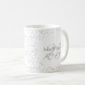 Mug 25e Anniversaire de Mariage Argent Poussière d'Éto (Devant droit)
