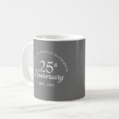 Mug 25e anniversaire du Mariage de la poussière d'arge (Devant gauche)