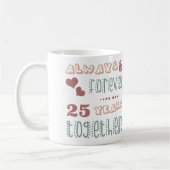Mug 25e anniversaire du Mariage mignon (Gauche)