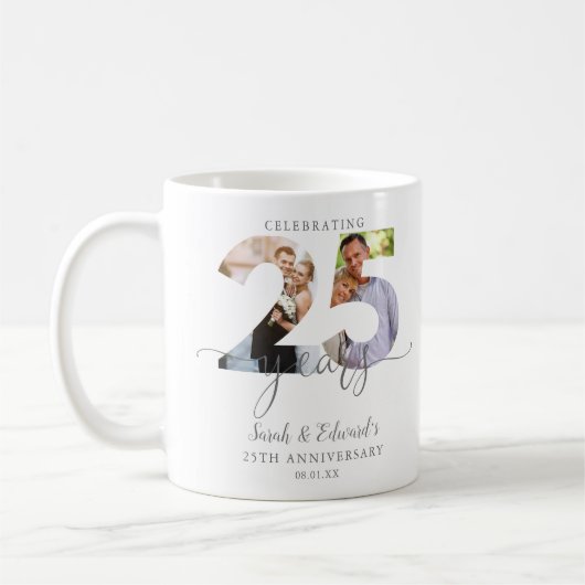 Mug 25e anniversaire du Mariage moderne 2 photo (Gauche)