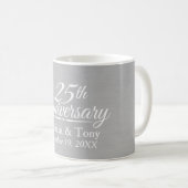Mug 25e anniversaire du Mariage Personnalisé (Devant droit)