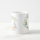 Mug 25e anniversaire Mariage d'argent Rose verdure (Centre)