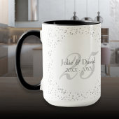 Mug 25e anniversaire Mariage de la fécule d'argent Con