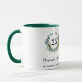 Mug 25e couronne d'eucalyptus mariage (Gauche)