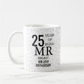 Mug 25ème anniversaire de mariage de M. et de Mme (Gauche)