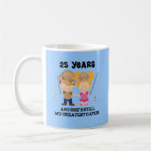 Mug 25ème Cadeau d'anniversaire de mariage pour lui (Gauche)