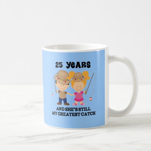 Mug 25ème Cadeau d'anniversaire de mariage pour lui (Droite)