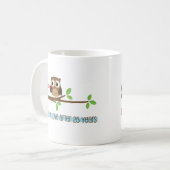 Mug 25ème Hiboux d'anniversaire de mariage (Devant gauche)