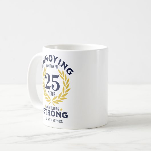 Mug 25th Anniversary Gift for couples (Devant gauche)
