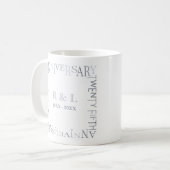 Mug 25th Silver Wedding Anniversary Gift (Devant gauche)