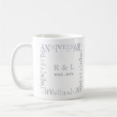Mug 25th Silver Wedding Anniversary Gift (Gauche)