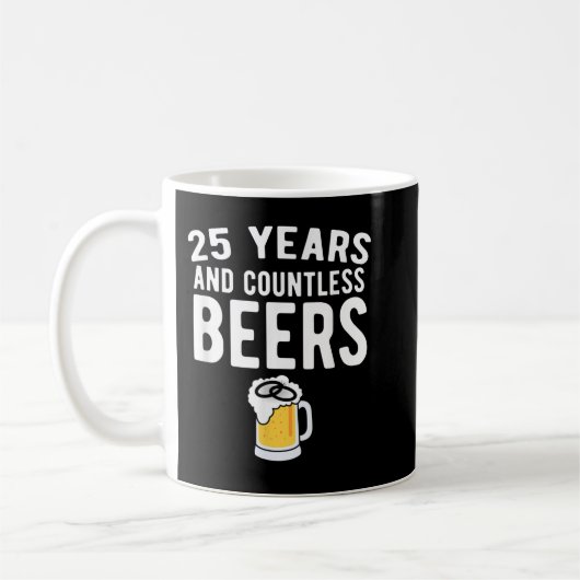 Mug 25th Wedding Anniversary Funny Husband Love Gift (Gauche)