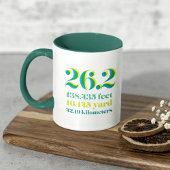 Mug 26,2 Miles Distance De Course Du Marathon Vert
