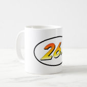 Mug 26,2 Ovale de "aventurier" de marathon (Devant gauche)