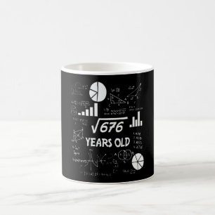 Mug 26 ans Enseignant des mathématiques Anniversaires 