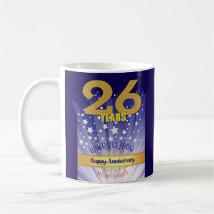 Mug 26e anniversaire personnalisé de rétablissement ch