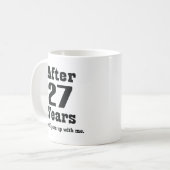 Mug 27ème Anniversaire (drôle) (Devant gauche)