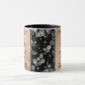 Mug 28e anniversaire du Mariage de lin élégant (Centre)