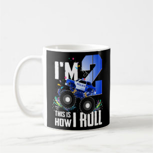 Mug 2 Anniversaire Enfants, Je suis 2 Police Monster T