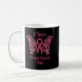 Mug 2 ans Cancer du sein Survivant libre (Gauche)