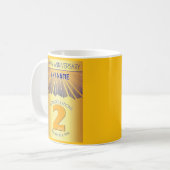 Mug 2 ans d'abstinence | 12 Étapes Rayon Doré (Devant gauche)