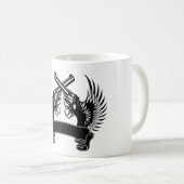 MUG 2 ARMES À FEU LÈVENT PERSONNALISABLE (Devant droit)