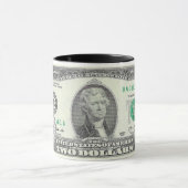 MUG 2 BILLET D'UN DOLLAR ET A DIME-F (Centre)