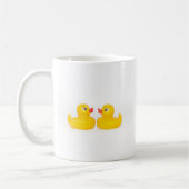 Mug 2 canards en caoutchouc dans l'amour (Gauche)