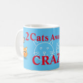 Mug 2 Chats À L'Écart Du Fou (Devant gauche)
