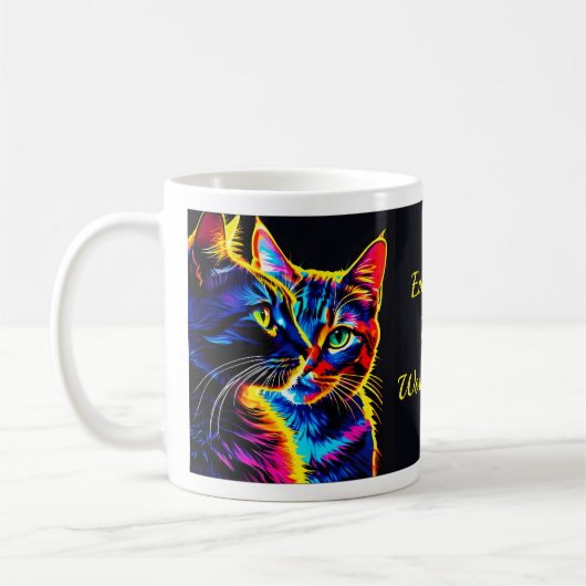 Mug 2 Chats Tabby, Pose Artistique, Lumière Arrière (Gauche)