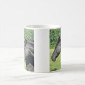 Mug 2 Chevaux noirs se dirigent vers la tête (Centre)