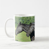 Mug 2 Chevaux noirs se dirigent vers la tête (Gauche)