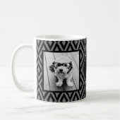 Mug 2 Collage photo - Black Grey Ikat et Monogram (Gauche)