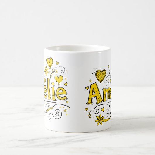 Mug 2 Color Amelie 4 - Doodle (Centre)