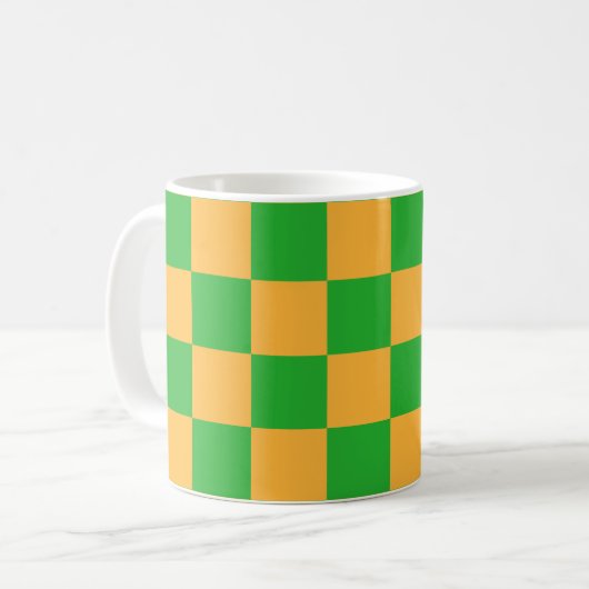 Mug 2 Color Checkered Square Pattern  (Devant gauche)