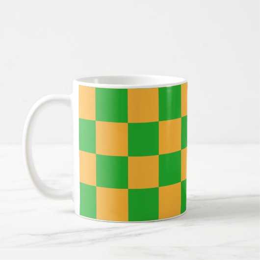 Mug 2 Color Checkered Square Pattern  (Gauche)